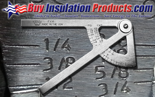 Our Pipe Caliper is used for measuring both iron and copper pipes for figuring out the actual pipe size rather than just the outside diameter (OD).  A must have tool for every insulator, engineer, mechanic, draftsmen, etc.